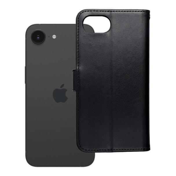 Etui z klapką na iPhone 16e (SE 4 2025) Mezzo Book teddy bear czarne