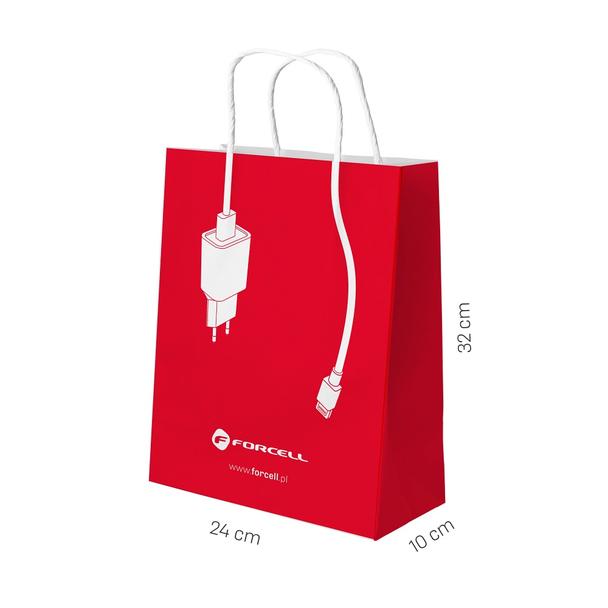 Torba papierowa czerwona Forcell
