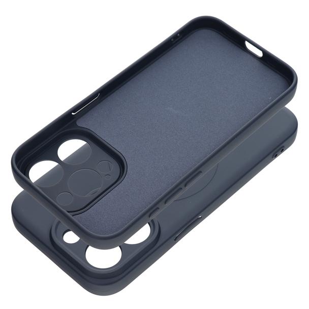 Futerał do iPhone 15 PRO Silicone Mag Cover zgodny z MagSafe tytanowy niebieski