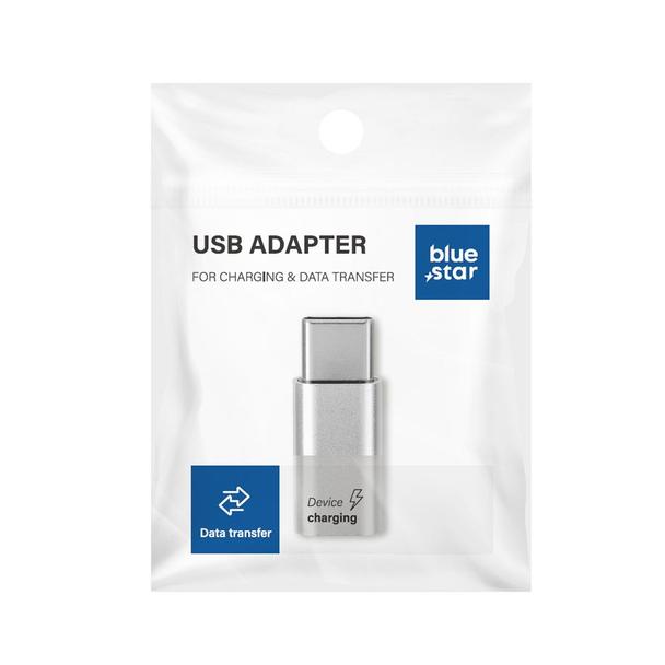 Adapter Micro USB do USB C Blue Star biały