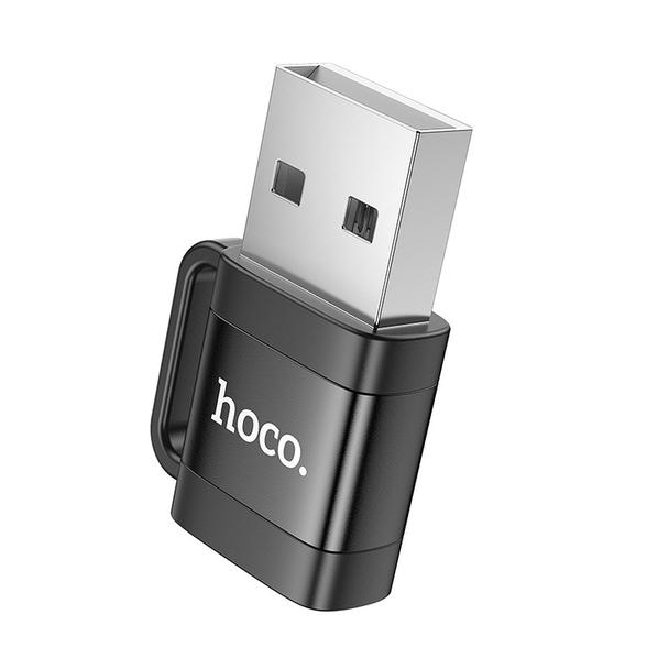 Adapter OTG USB A do USB C Hoco 3A UA31D czarny