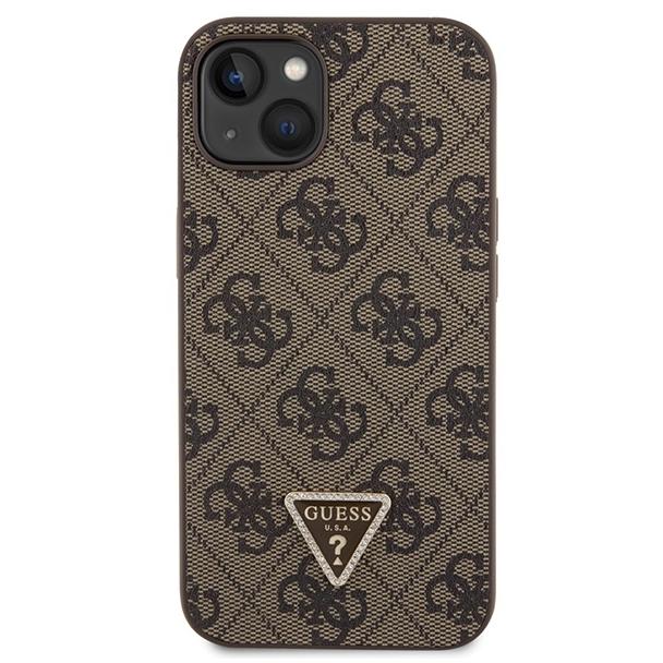 GUESS futerał do IPHONE 13 / 14 / 15 GUHCP14SP4TDSCPW (Crossbody 4G Metal Logo) brązowy
