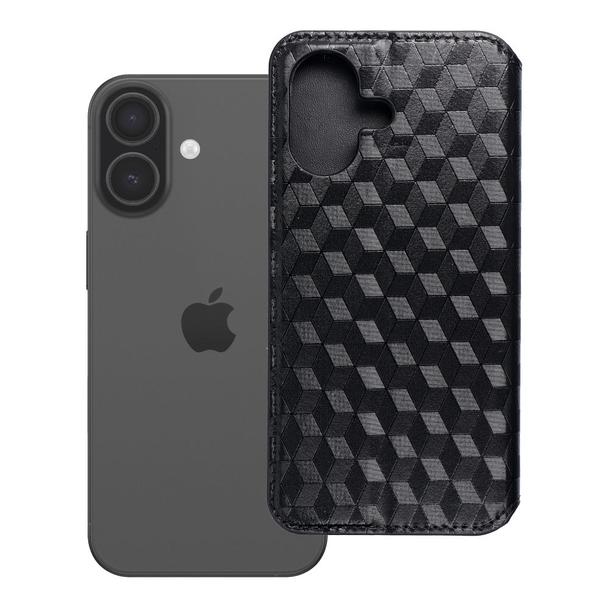 Etui z klapką na iPhone 17 / 18 Cubic Book czarne