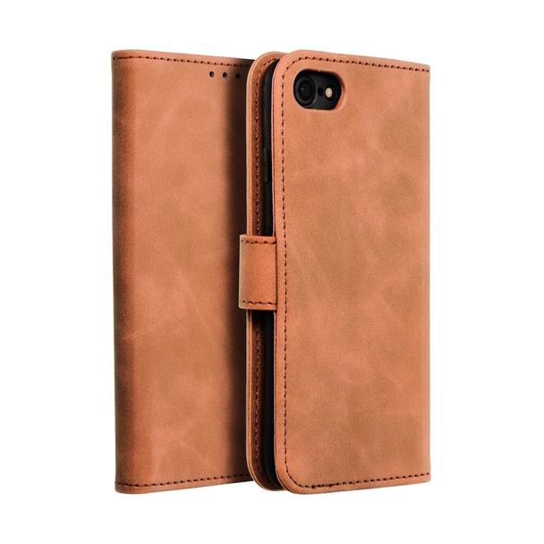 Etui z klapką na iPhone 7 / 8 / SE 2020 / SE 2022 Tender Book brązowe
