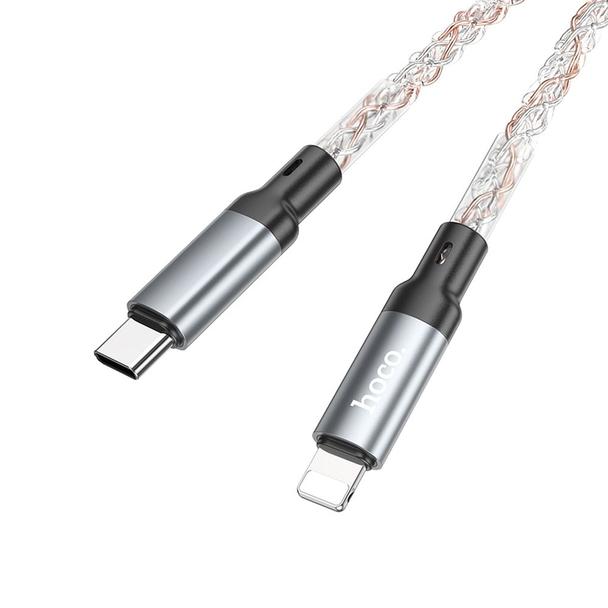 Kabel USB C do Lightning Hoco PD 20W 1 m U112 szary