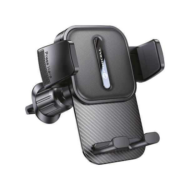 Uchwyt na telefon do samochodu uniwersalny Forcell F-Grip Guardian AV do kratki czarny