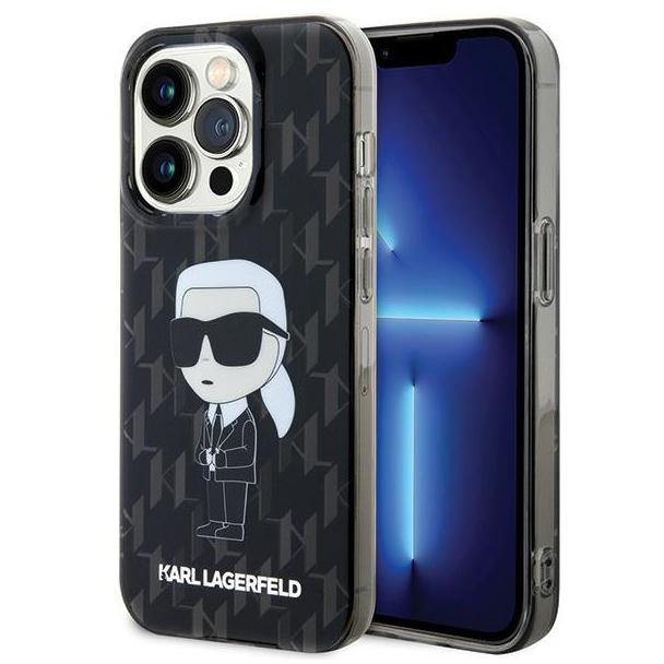 KARL LAGERFELD futerał do IPHONE 15 Pro Max KLHCP15XHNKMKLK (Ikonik Monogram) czarny