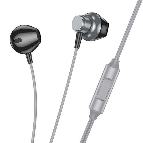 Słuchawki przewodowe douszne Jack 3,5 mm Hoco M125 szare