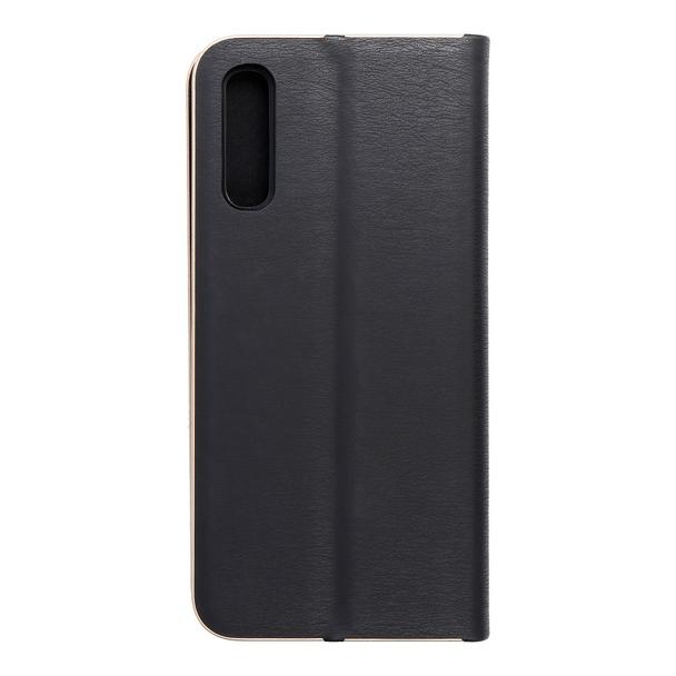 Etui z klapką na Samsung A50 Luna Book Gold czarne