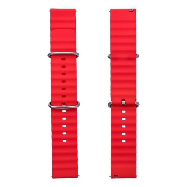Pasek do zegarka 22 mm Titmo Strap S2 silicone czerwony