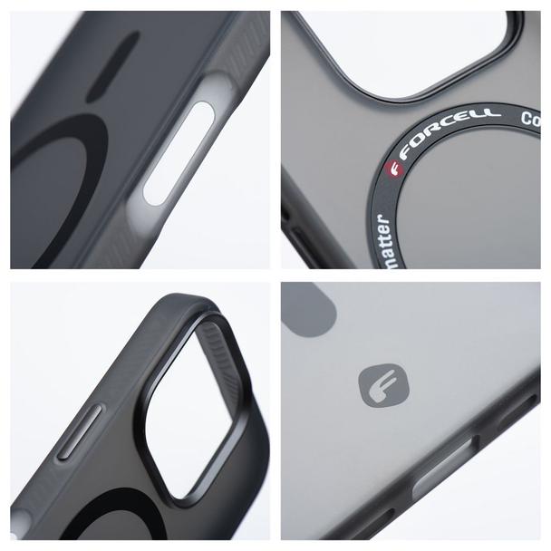Etui na iPhone 16 PLUS Forcell F-Protect Levels Dual Layer 4D technology zgodne z MagSafe Military Drop-Test smoky black