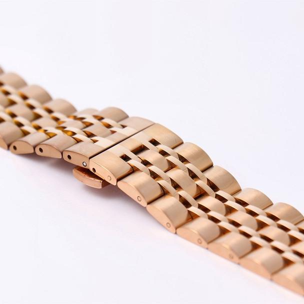 Pasek do zegarka 22 mm Titmo Strap S4 stalowa bransoleta złoty róż