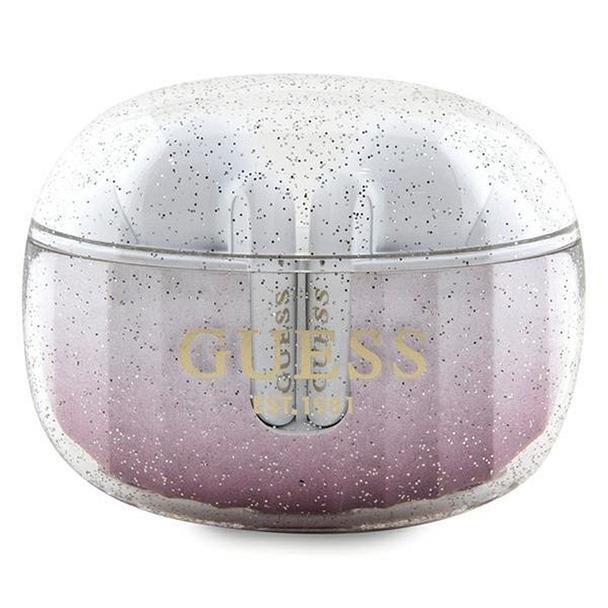 GUESS słuchawki bezprzewodowe bluetooth TWS + stacja dokująca GUTWSHDGKEEP (Glitter gradient) różowe