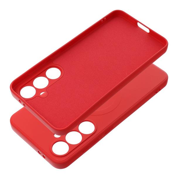Futerał do Samsung S24 FE Silicone Mag Cover zgodny z MagSafe czerwony