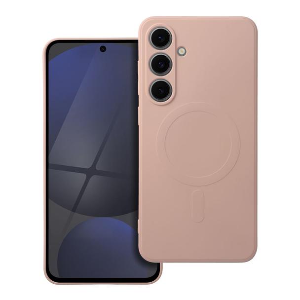 Futerał SILICONE MAG COVER (big hole) kompatybilny z MagSafe do SAMSUNG S26 różowy