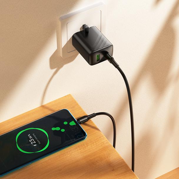 Kabel USB C do USB C Hoco 3A 60W 1 m X120 czarny