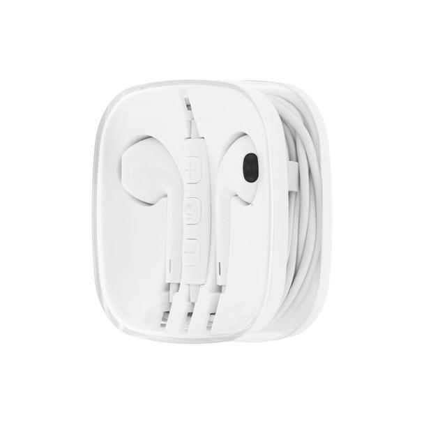 Słuchawki przewodowe Lightning z mikrofonem NEW BOX HR-ME25 białe