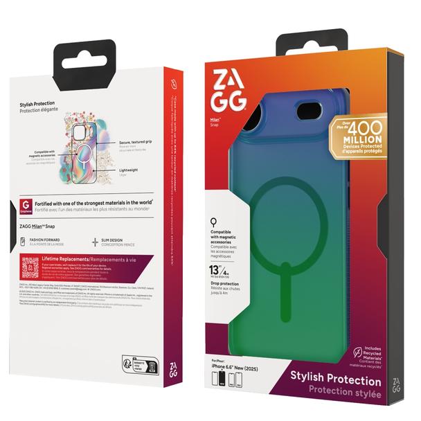 ZAGG futerał MILAN SNAP kompatybilny z MagSafe do IPHONE 17 Air raven feather