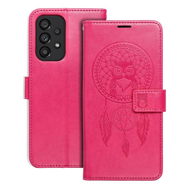 Etui z klapką na Samsung A53 5G Mezzo Book łapacz snów magenta