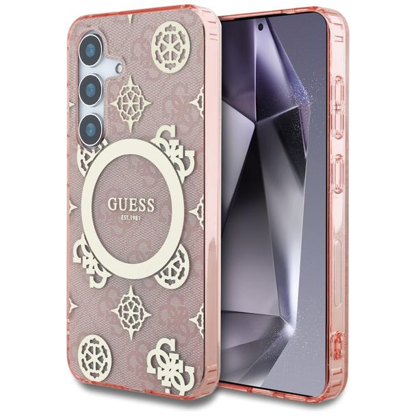 GUESS futerał do SAMSUNG S25 GUHMS25SH4PYEEP (Magnetic IML Peony on 4G Background) różowy