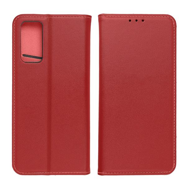 Etui z klapką na Samsung A13 4G Smart Pro Book skórzane bordowe