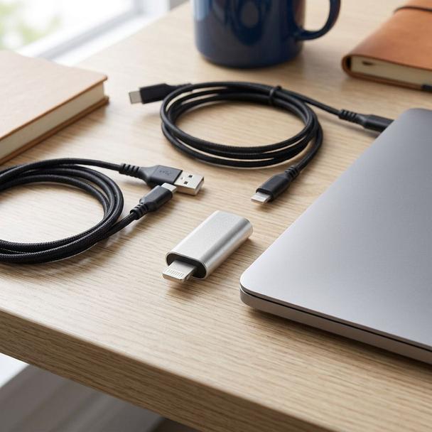 Adapter USB C do Lightning Blue Star biały
