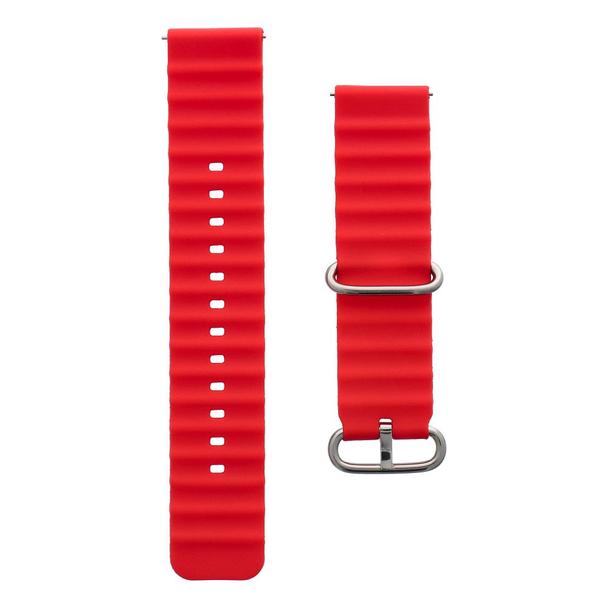 Pasek do zegarka 22 mm Titmo Strap S2 silicone czerwony