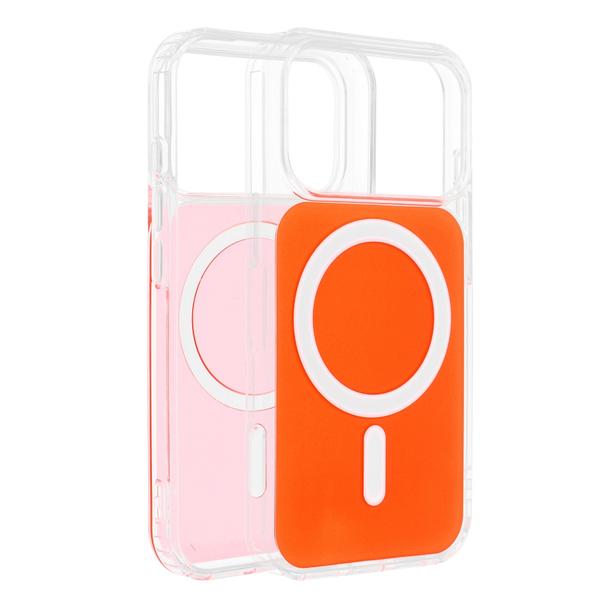 Futerał do iPhone 16 Clear Fusion Mag Cover zgodny z MagSafe hermes orange