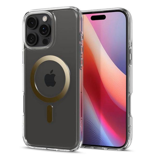 SPIGEN futerał ULTRA HYBRID MAG kompatybilny z MagSafe do IPHONE 16 Pro Max gold