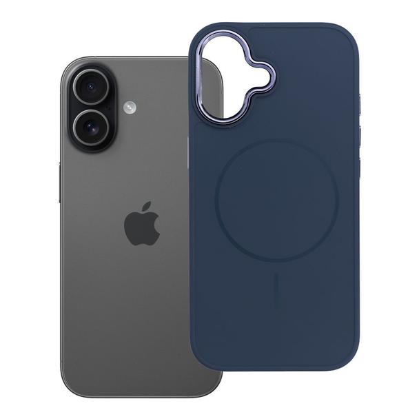 Futerał do iPhone 17 Frame Mag Cover zgodny z MagSafe granatowy