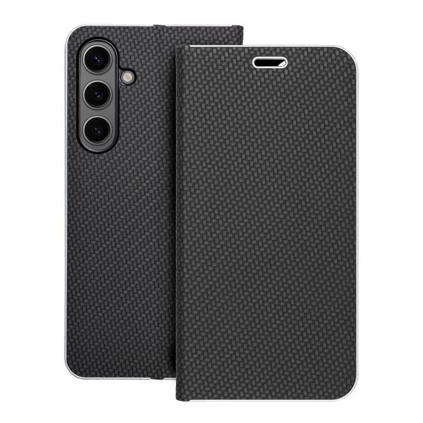 Etui z klapką na Samsung S24 PLUS Luna Book Carbon czarne