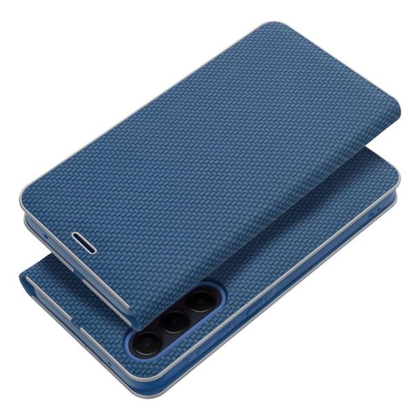 Etui z klapką na Samsung S26 FE Luna Book Carbon niebieskie