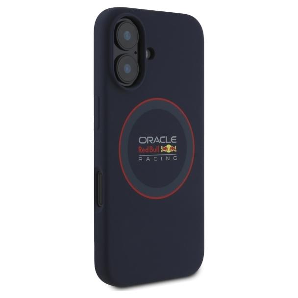 RED BULL futerał do IPHONE 16 kompatybilny z MagSafe RBHMP16S24SIILVR (Silicone red Ring) navy