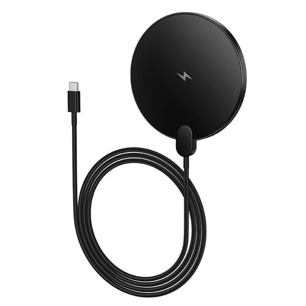 Ładowarka indukcyjna Hoco 15W z kablem USB C i wyświetlaczem CW62 czarna