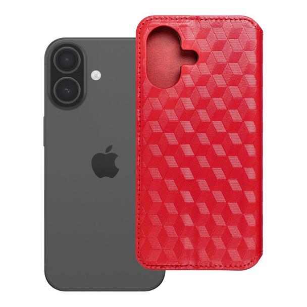 Etui z klapką na iPhone 17 / 18 Cubic Book czerwone