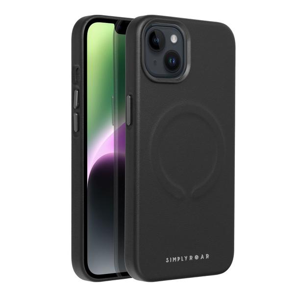 ROAR futerał LEATHER MAG kompatybilny z MagSafe do IPHONE 13 Pro Czarny