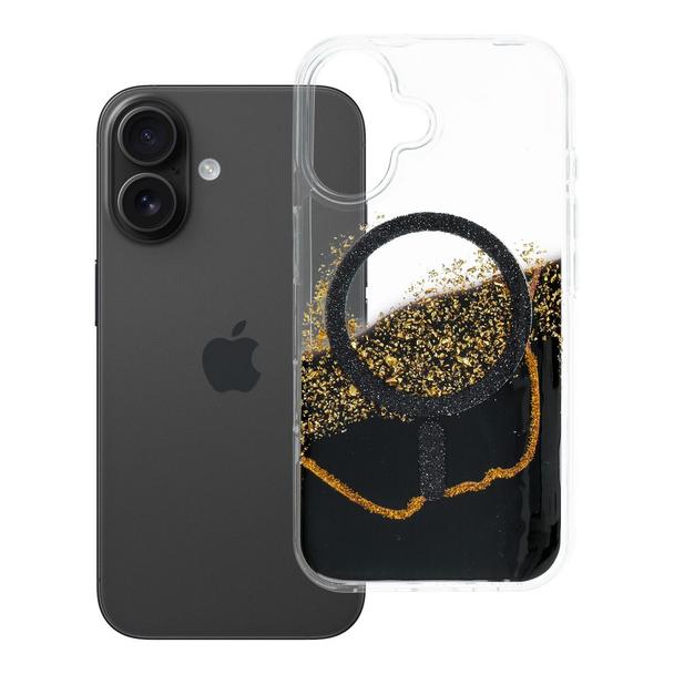 Etui na iPhone 16 Golden zgodne z MagSafe czarne