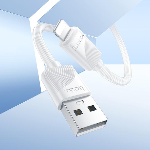 Kabel USB A do Lightning Hoco 2,4A 1 m X114 biały