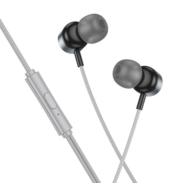 EOL Słuchawki przewodowe douszne USB C Hoco M122 szare
