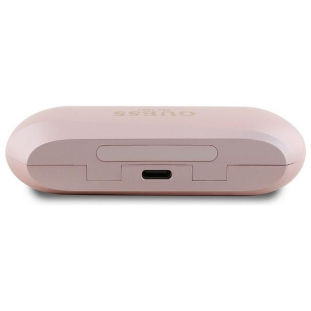 GUESS słuchawki bezprzewodowe bluetooth TWS GUTWSC2MCDSP (Elongated Metallic Classic Printed Logo) różowe
