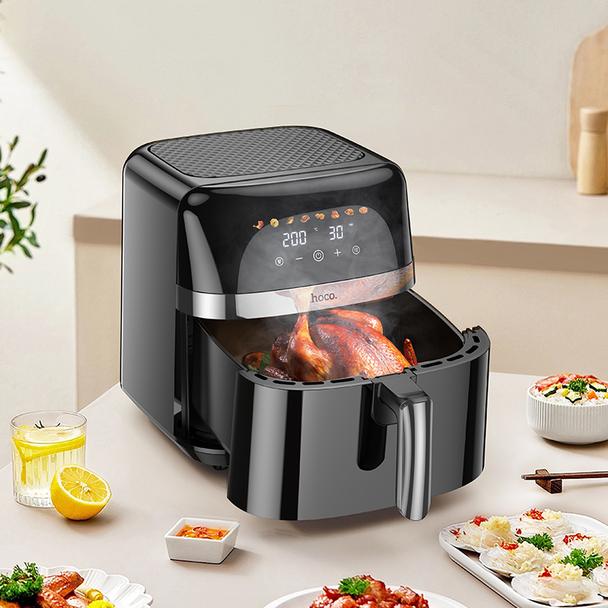 Frytkownica beztłuszczowa Air Fryer Hoco z ekranem dotykowym 8L 1700W HE20 czarna