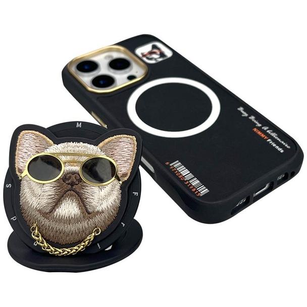 NIMMY futerał GLASSES COOL DOG kompatybilny z MagSafe do IPHONE 16 Pro Max czarny