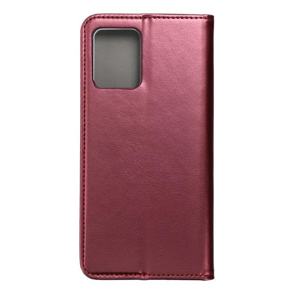 Etui z klapką na Motorola G54 Smart Magneto burgundowe