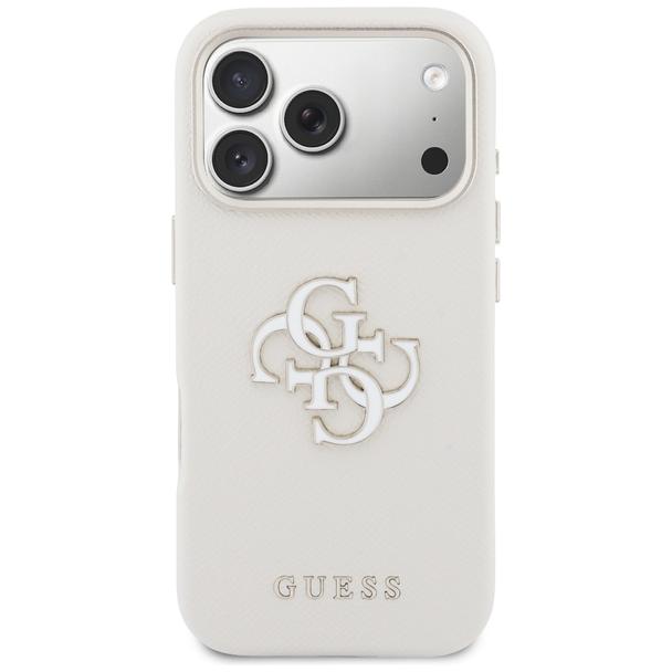GUESS futerał do IPHONE 17 Pro Max GUHCP17X5PS4RGGE (PU FW Resin Logo) beżowy