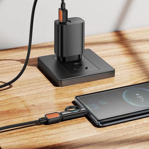 Adapter USB C do Lightning Hoco 3A 60W z wyświetlaczem UA32A czarny