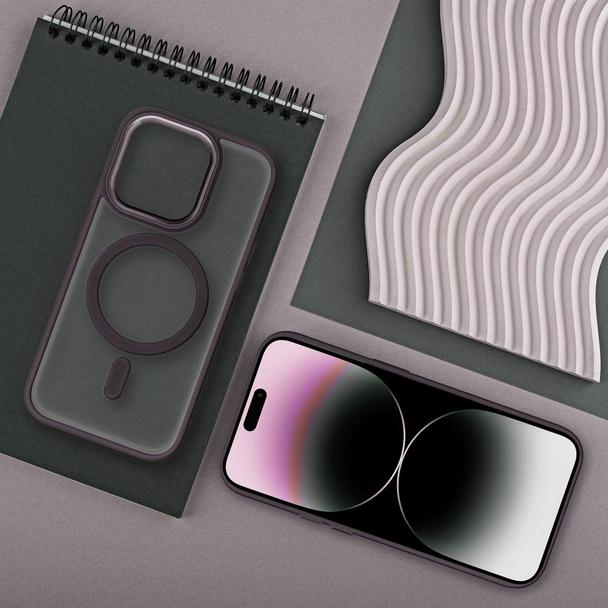 Futerał do iPhone 16 PRO Matte Mag Cover zgodny z MagSafe fioletowy