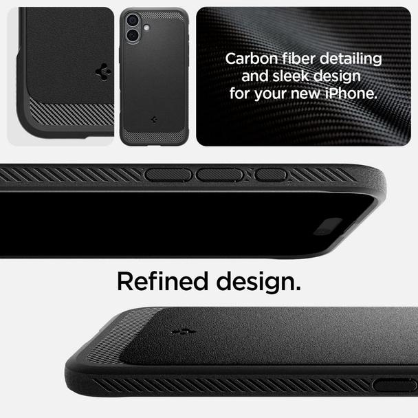 SPIGEN futerał RUGGED ARMOR MAG kompatybilny z MagSafe do IPHONE 16 matte black