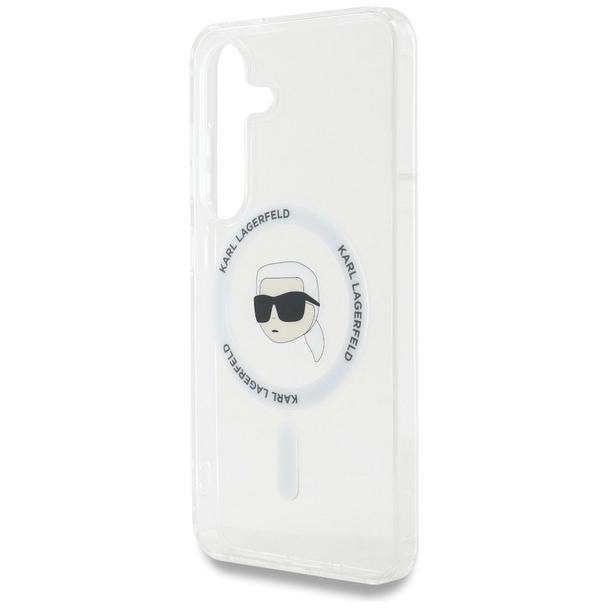 KARL LAGERFELD futerał do SAMSUNG S25 KLHMS25SHLSKIH (Magnetic IML Metal K. Heads) biały
