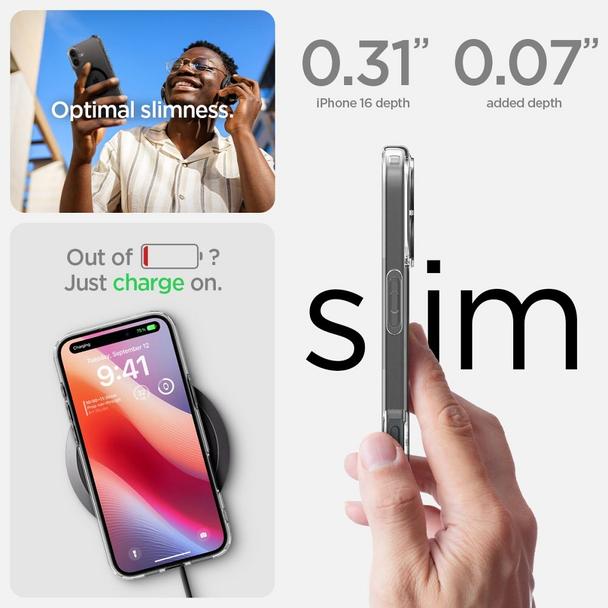 SPIGEN futerał ULTRA HYBRID MAG kompatybilny z MagSafe do IPHONE 16 Plus black