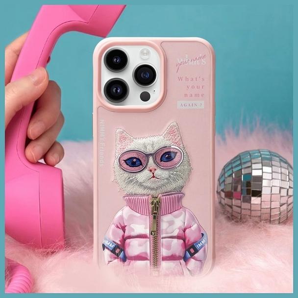 NIMMY futerał COOL&CUTE 2.0 Cat do IPHONE 15 Pro różowy